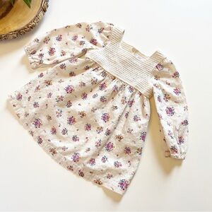 Zara Crochet Floral Prairie Dress | 2T